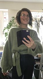 Productreview foto van klant - DROPS Kid-Silk Uni Colour - 18 appelgroen - Mohair Garen