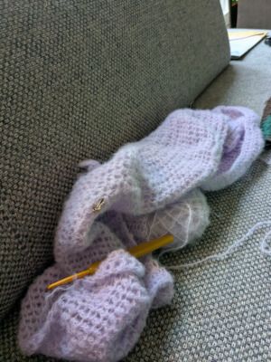 Productreview foto van klant - DROPS Brushed Alpaca Silk Uni Colour - 34 zoete orchidee - Wol Garen