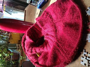 Productreview foto van klant - DROPS Air Uni Colour - 44 karmijnrood - Wol Garen