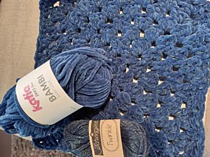 Productreview foto van klant - Scheepjes Twinkle - 918 donkerblauw - Katoen Glittergaren met Lurex