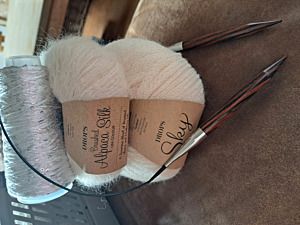 Productreview foto van klant - DROPS Brushed Alpaca Silk Uni Colour - 01 naturel - Wol Garen