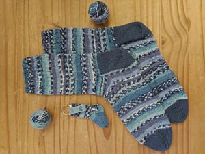 Productreview foto van klant - DROPS Fabel Print - 522 turkoois/blauw - Wol Garen