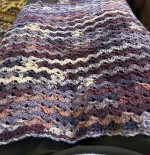 Productreview foto van klant - DROPS Fiesta Long Print - 15 paarse regen - Wol Garen
