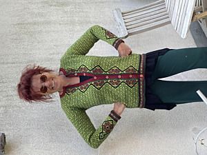 Productreview foto van klant - DROPS Fabel Uni Colour - 112 appelgroen - Wol Garen