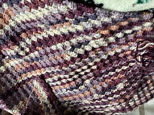 Productreview foto van klant - DROPS Fiesta Long Print - 15 paarse regen - Wol Garen