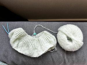 Productreview foto van klant - DROPS Brushed Alpaca Silk Uni Colour - 33 pistache ijs - Wol Garen