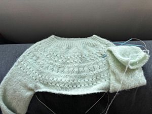 Productreview foto van klant - DROPS Brushed Alpaca Silk Uni Colour - 33 pistache ijs - Wol Garen