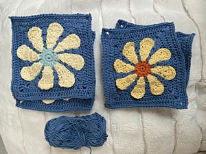Productreview foto van klant - DROPS Safran Uni Colour - 06 denimblauw - Katoen Garen