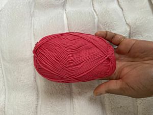 Productreview foto van klant - DROPS Safran Uni Colour - 13 framboos - Katoen Garen