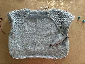 Productreview foto van klant - DROPS Kid-Silk Uni Colour - 08 licht denimblauw - Mohair Garen