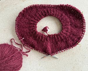 Productreview foto van klant - DROPS Brushed Alpaca Silk Uni Colour - 23 wijnrood - Wol Garen