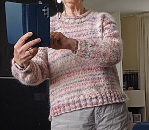 Productreview foto van klant - DROPS Fiesta Long Print - 19 vruchtenijs - Wol Garen