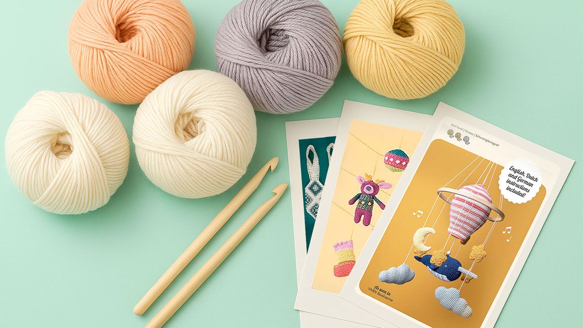 pakketten en kits voor breien, haken, amigurumi met garens en patronen