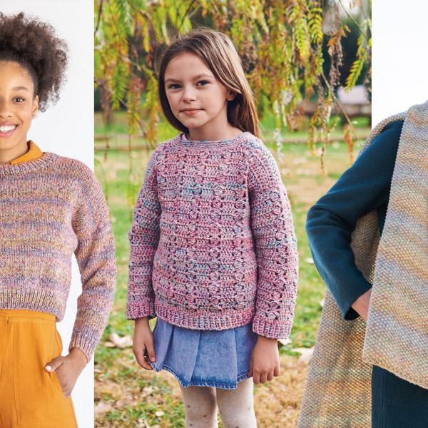 3 voorbeelden ter inspiratie met verloopkleuren van katia rocket garen