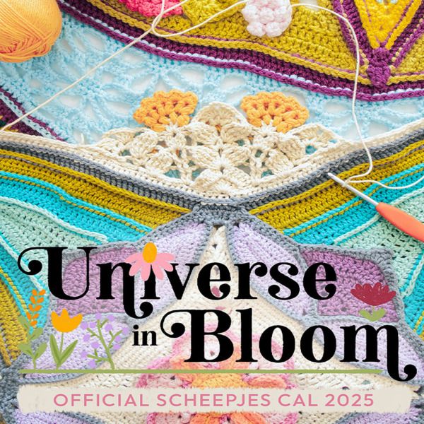 scheepjes universe in bloom cal 2025 - sneak peak van het het officiële ontwerp