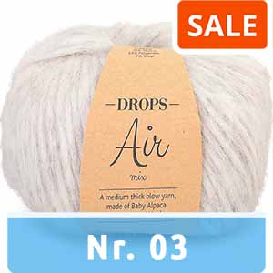 drops air 03 parelgrijs / pearl grey mix wol