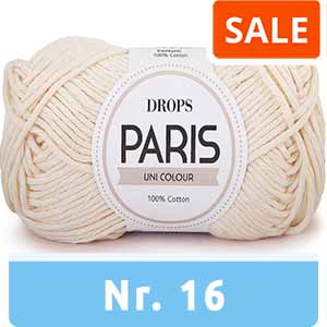 Drops Paris 17 naturel katoen in uni colour crème kleur