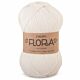 DROPS Flora Uni Colour - 01 naturel - Wol Garen