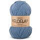 DROPS Flora Uni Colour - 13 denimblauw - Wol Garen - preview