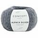 Katia Concept Alpaca Silver - 256 donkergrijs met zilver - Glans Garen