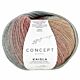 Katia Concept Kaisla Socks - 354 oranje framboos blauw - Sokkengaren