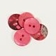 DROPS Ronde Knoop Rood Nr 605 (per stuk) - 15mm - Parelmoer Knopen