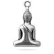 Bedeltje Boeddha Hanger - 35 x 22 mm - Antiek Zilver Bedels 2 - preview