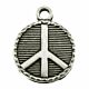 Bedeltje Peace - Antiek Zilver Bedels - preview
