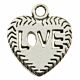 Bedeltje Special Love Heart - Antiek Zilver Bedels - preview