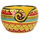 Scheepjes Yarn Bowl Yellow Strip - Mangohout met Schildering - 11x12,5cm 1 - preview