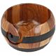 Scheepjes Yarn Bowl - Teakhout/Rozenhout/Leer - 13x9cm 1 - preview