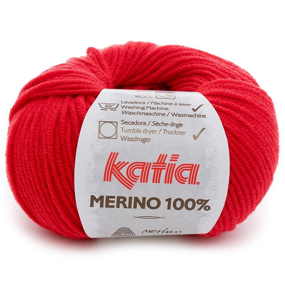 KATIA Merino - 04 rood - Wol Garen •