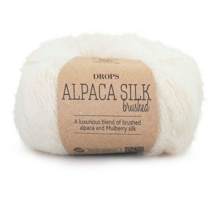DROPS Brushed Alpaca Silk 01 naturel (Uni Colour) - Wol Garen