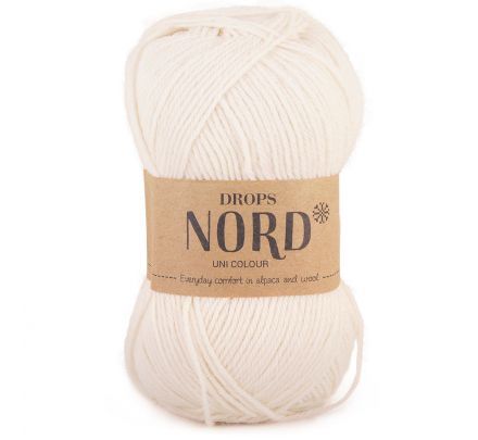 DROPS Nord Uni Colour - 01 naturel - Alpaca Wol Garen