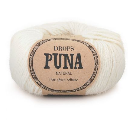 Drops Puna Natural Uni Colour - 01 naturel - Alpaca Wol Garen