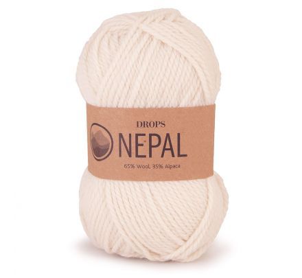DROPS Nepal Uni Colour - 0100 naturel - Wol & Garen