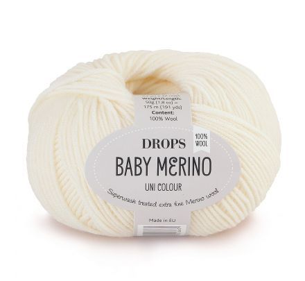 DROPS Baby Merino Uni Colour - 02 naturel - Wol & Garen