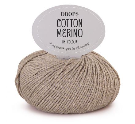DROPS Cotton Merino Uni Colour - 03 beige - Wol/Katoen Garen