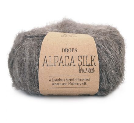 DROPS Brushed Alpaca Silk Uni Colour - 03 grijs - Wol Garen