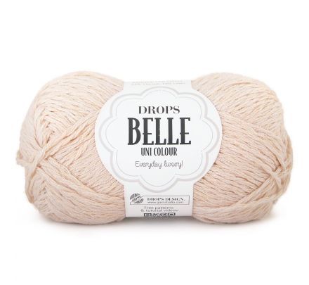 DROPS Belle Uni Colour - 03 lichtbeige - Katoen Garen