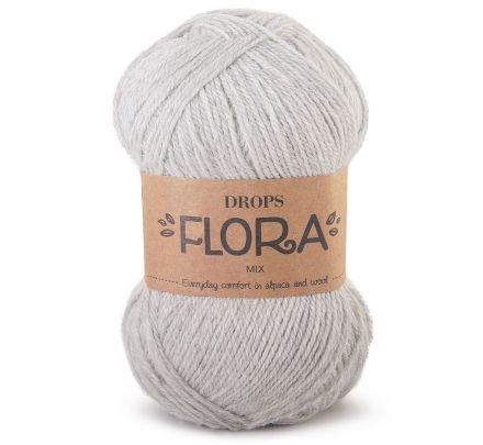 DROPS Flora Mix - 03 lichtgrijs - Wol Garen