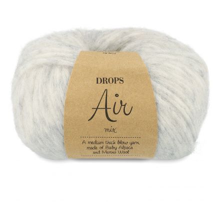 DROPS Air Mix 03 parelgrijs / lichtgrijs / pearl grey - Wol Garen