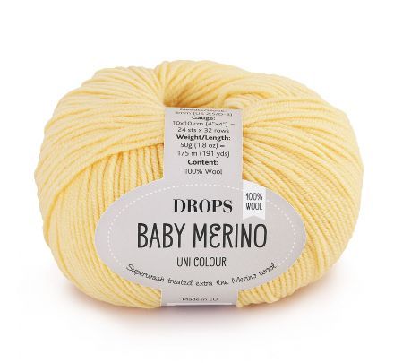 DROPS Baby Merino Uni Colour - 04 geel - Wol & Garen