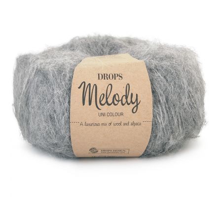 DROPS Melody Uni Colour - 04 grijs - Alpaca Wol Garen