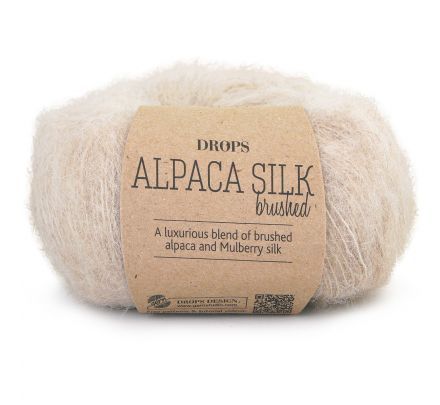 DROPS Brushed Alpaca Silk Uni Colour - 04 lichtbeige - Wol Garen