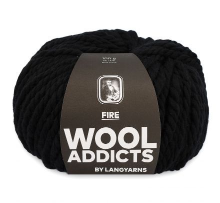 WoolAddicts Fire 04 zwart - Merinowol Garen
