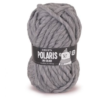 DROPS Polaris Uni Colour - 04 grijs - Wol & Garen