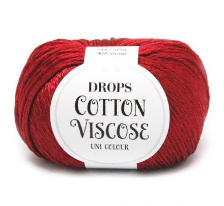 DROPS Cotton Viscose Uni Colour - 07 wijnrood - Katoen/Viscose Garen