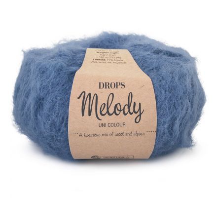 DROPS Melody Uni Colour - 07 donker denimblauw - Alpaca Wol Garen