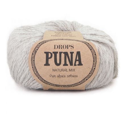 Drops Puna Natural Mix - 07 lichtgrijs - Alpaca Wol Garen